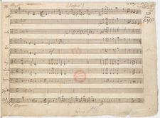 『교향곡 34번』 자필 총보 제1면