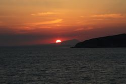 안드로스 섬의 일몰