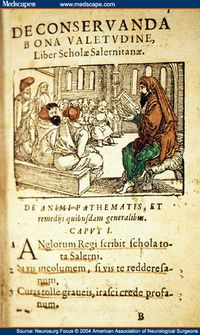 살레르노 의학교에서 수업하는 콘스탄티누스 아프리카누스