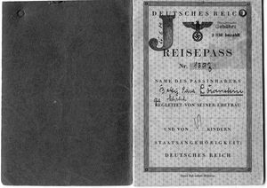 독일 유대인 여권은 출국에는 사용할 수 있지만, 귀국에는 사용할 수 없었다.