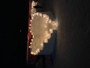 2021년 얼음 촛불 축제의 '하트' 전시