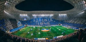 CS Universitatea Craiova ultras coregraphy at match whith FCSB