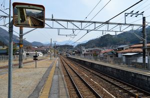 노지리역 승강장