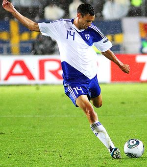 2011년 핀란드 대표팀에서 활약하는 스파르브