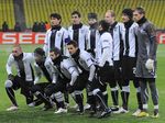 2011년 CSKA 모스크바와의 UEFA 유로파 리그 경기에서 PAOK FC를 위해 뛰고 있는 무슬리모비치