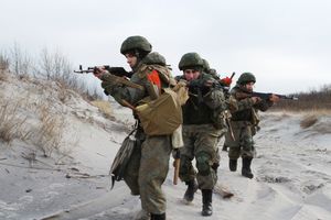 2018년 1월 12일 칼리닌그라드 지역의 발트 함대 제69 공병 연대 병력