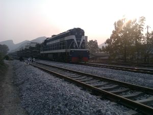 구이린 인근의 군용 열차