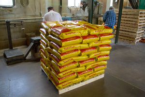 자루에 담긴 우드 펠릿