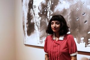 멕시코 시티에서 열린 몬 라페르테의 개인 전시회