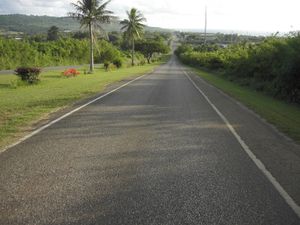 티니안 섬의 도로