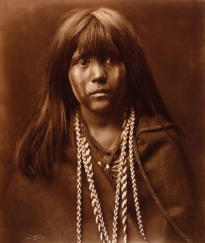 모사 (모하비 소녀), 1903년, 에드워드 커티스(Edward Curtis) 사진