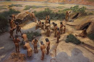 밀워키 공립 박물관의 죽은 자 화장, 모하비족, 남부 캘리포니아 디오라마