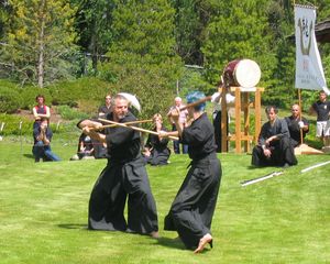 현대 니토주츠(nitōjutsu) 수련의 예