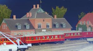 보른홀름 박물관에 있는 뢰네 기차역 모형