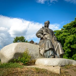 타라스 불바의 동상(우크라이나, 케레벨다:de:Keleberda (Krementschuk))