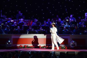 2015년 12월 워싱턴 D.C.에서 열린 국립 크리스마스 트리 점등식에서 공연하는 영