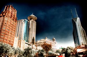 건축에서 복고미래주의 디자인의 예시, 상하이