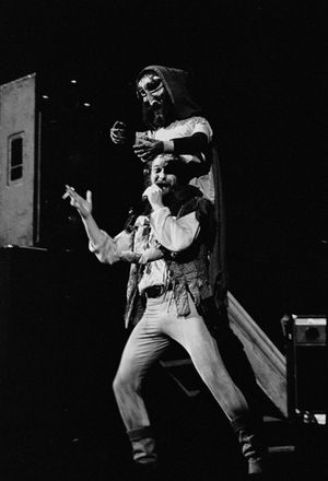 1982년 텍사스주 댈러스에서 열린 Broadsword and the Beast 콘서트 중의 이언 앤더슨