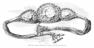 빅토리아 여왕에게 주어진 팔찌에 있는 코이누르