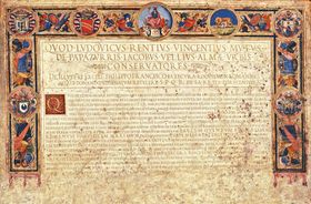 하세쿠라 쓰네나가 로마시 시민권 증서