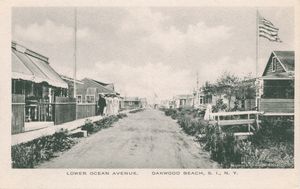 흙길 옆의 나무 보도, 미국 뉴욕 스태튼아일랜드, 20세기 초