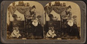 1895년 어머니가 머리빗으로 아이의 맨 엉덩이를 때리는 모습