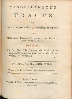 Miscellaneous tracts, 1768