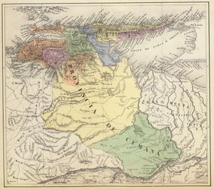 1840년 쿠마나 지방의 일부인 모나가스