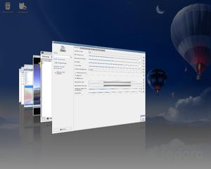 Compiz Fusion의 Flip Switcher.