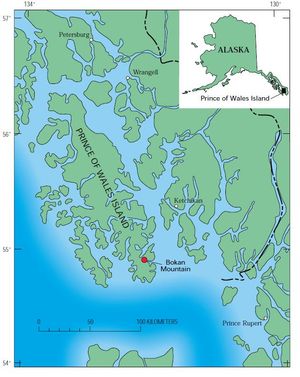 보칸 산의 위치(지도 중앙 하단)