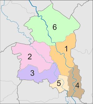 싱부리 주의 6개 지역 지도