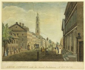 필라델피아의 제2장로교회는 신파 길버트 테넌트가 목사로 있었으며, 구파와 신파 장로교도 간의 분열 이후 1750년에서 1753년 사이에 건설되었다.