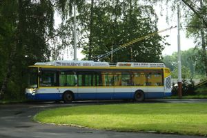 마리안스케 라즈네의 트롤리 버스(안토니치코프 프라멘(Antoníčkův pramen) 자연 샘 근처)