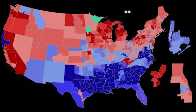 1926년 하원 선거 결과, 당선자의 득표율별 음영 처리