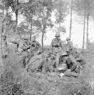 1950년 10월 22일 용주 전투 이후 대한민국에서 27 보병 여단 지휘관들의 "명령 그룹".