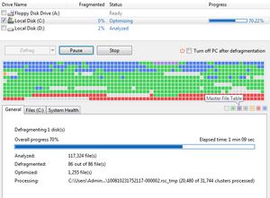 윈도우 디스크 조각 모음 유틸리티