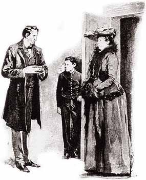 홈즈가 메리 양을 맞이하고 있다.