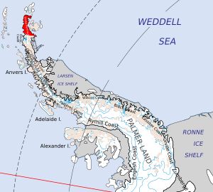 트리니티 반도, 남극 반도. 북동쪽 끝에 있는 프라임 헤드
