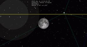 달이 지구 그림자를 통과하는 모습