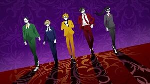 하이 카드 요원들. 왼쪽부터 비제이 쿠마르 싱, 레오 콘스탄틴 피노클, 핀 올드먼, 크리스 레드그레이브, 웬디 사토