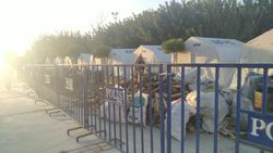 지진 피해자를 위해 재난 및 비상 관리청이 이즈미르에 설치한 텐트