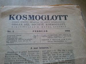 1922년 2월에 발행된 잡지 Kosmoglott의 첫 번째 호