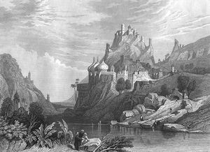 에타와의 유적, 19세기 전반의 판화