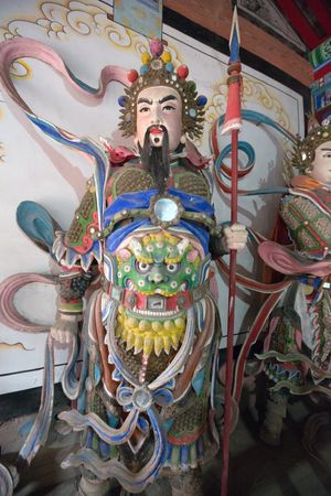 오장원의 제갈량 기념 사당에 있는 왕평의 조각상, 섬서성