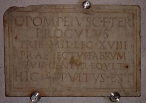 가이우스 폼페이우스 프로쿨루스의 묘비명