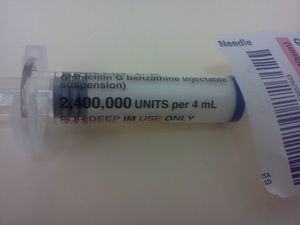 깊은 근육 주사용 벤질페니실린의 비씨린 L-A 브랜드 2,400,000 단위