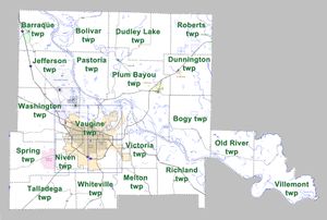 2010년 기준 아칸소주 제퍼슨군의 타운십