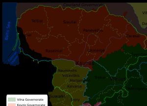 러시아 제국의 리투아니아 지도 (1867–1914)