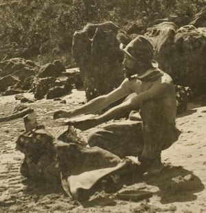 야외 사생 중인 하이델베르크 학파의 아서 스트리튼, 1892년경