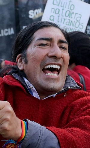 2015년 시위 중 페레스